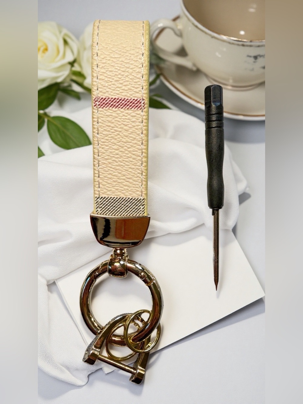 New Fashion Belt Plaid Keychain / Lanyard Multicolor